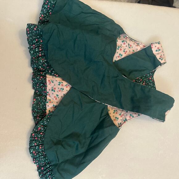 Vintage Handmade Floral Baby Girls 0-6M NB Reversable Smock Babydoll Dress - Picture 4 of 8